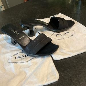 Black Prada Slide Sandals Mint Condition